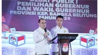 Debat Pilgub Babel, Erzaldi-Yuri Siap Kirim Pelajar Berprestasi Keluar Negeri