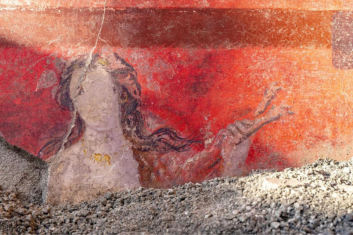 Penemuan lukisan dinding langka di Pompeii