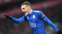 6. Jamie Vardy (Leicester City) - 14 Gol (4 Penalti). (AFP/Paul Ellis)