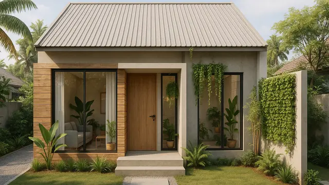 Desain Rumah Minimalis 7×9 Tren 2025 Favorit Generasi Muda/Ilustrasi AI