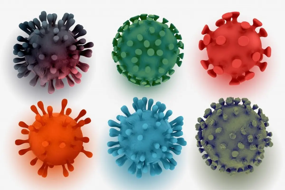 Ilustrasi virus corona COVID-19, omicron