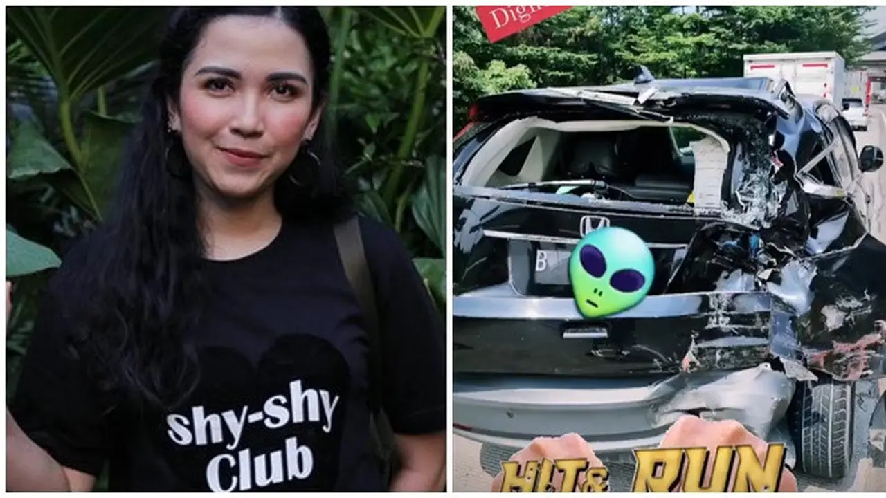 Ditabrak Truk dari Belakang, Ini 6 Potret Kondisi Mobil Dinda Kanya Dewi Usai Kecelakaan