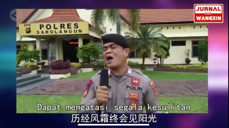 Video polisi di Sorolangun Jambi yang menyanyikan dukungan kepada Wuhan menuai apresiasi dari pemerintah China.