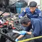 Polisi melakukan Olah TKP terkait kebakaran rumah wartawan di Jalan Nabung Surbakti, Kecamatan Kabanjahe, Kabupaten Karo (Istimewa)