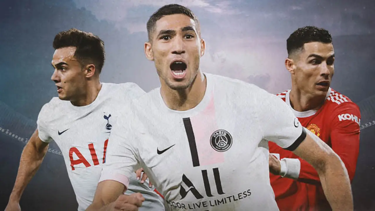 Ilustrasi - Sergio Reguilon, Achraf Hakimi, Cristiano Ronaldo
