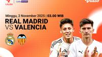 Siaran Langsung LaLiga 2025/26: Real Madrid vs Valencia Tayang di Vidio