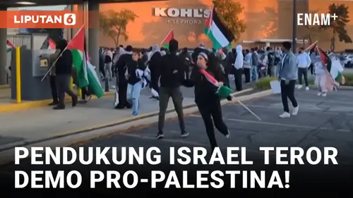 VIDEO: Tegang! Pendukung Israel Teror Aksi Bela Palestina di Chicago AS