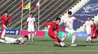 Duel Timnas Vietnam U-22 vs Timnas Filipina U-22 di Piala AFF U-22 2019 di Olympic Stadium, Minggu (17/2/2019). (Bola.com/Dok. VFF)