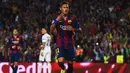 Selebrasi Neymar setelah sarangkan gol kedua Los Cules di menit ke-34. Sumber: UEFA.