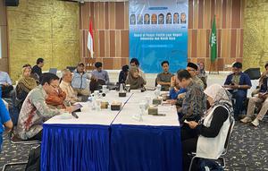 Diskusi bertajuk Board of Peace: Politik Luar Negeri Indonesia dan Nasib Gaza digelar oleh Maarif Institute di Jakarta, Rabu (28/1/2026). (Dok. Liputan6.com/Teddy Tri Setio Berty)