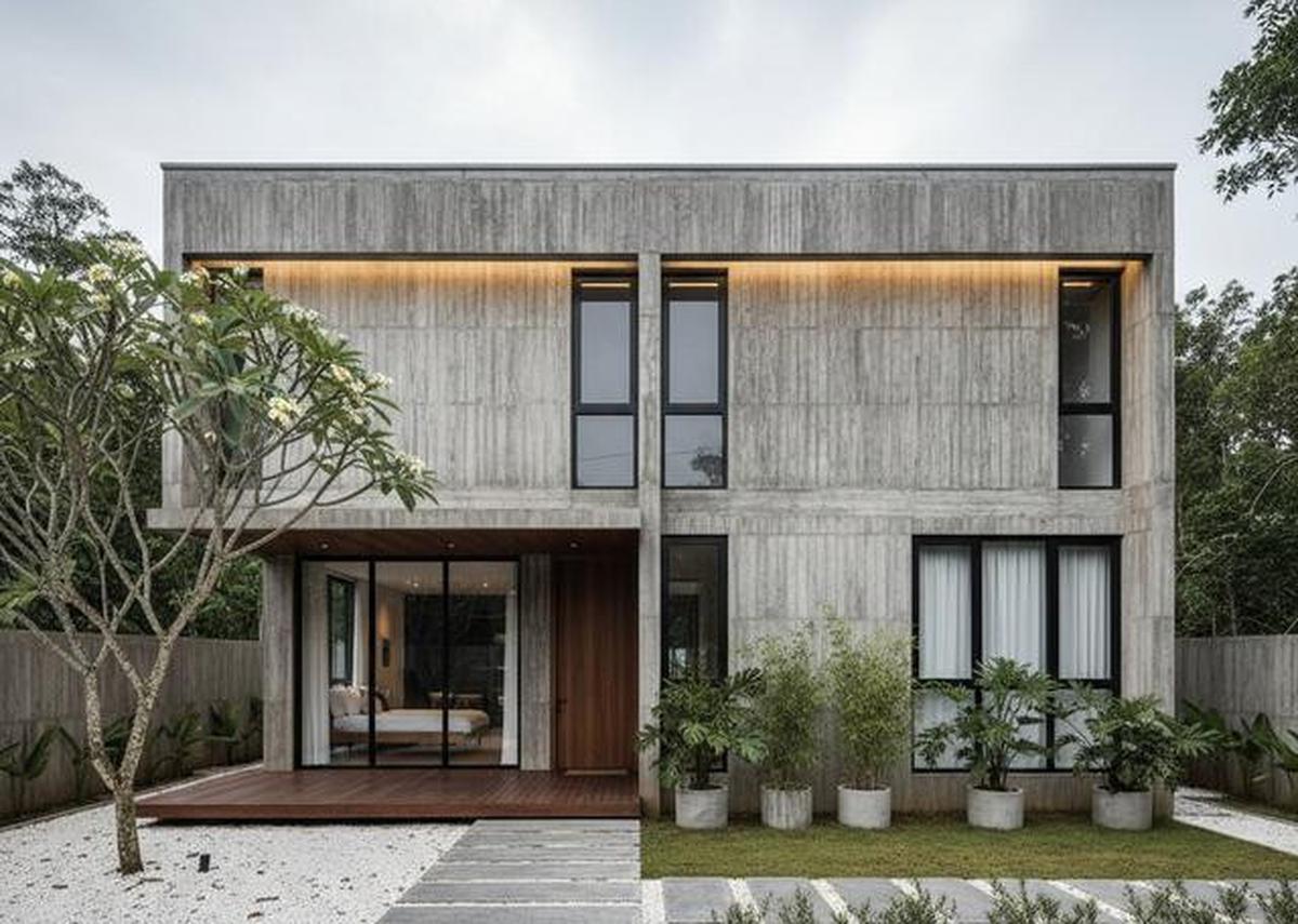 7 Gambar Rumah Minimalis Modern Kekinian dengan Aksen Beton Ekspos, Tampil Elegan Tanpa Banyak Dekorasi