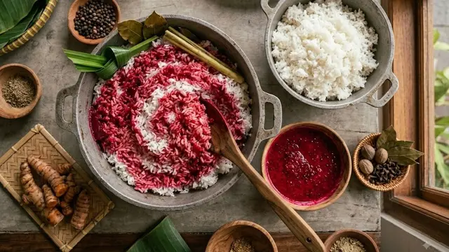 Resep Nasi Tumpeng Merah Putih Gurih