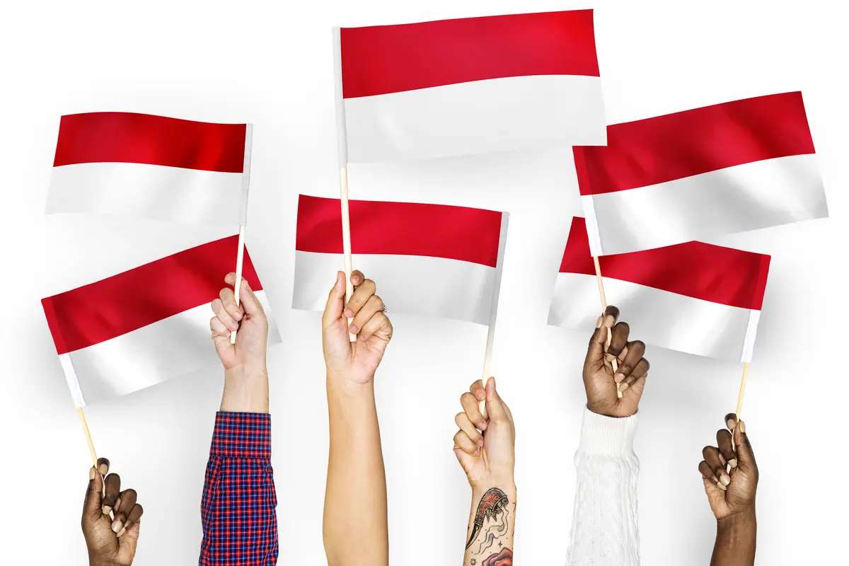 Ilustrasi bendera Sang Merah Putih, hari kemerdekaan Indonesia