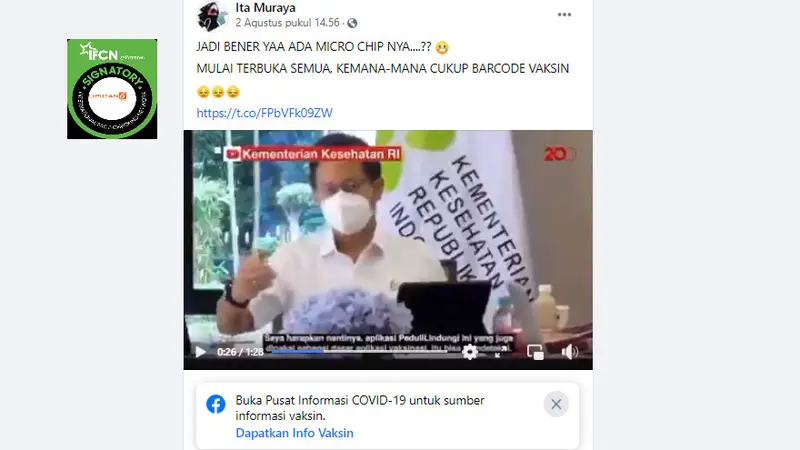 Cek Fakta Liputan6.com menelusuri klaim video Menteri Kesehatan Budi Guniadi Sadikin mengungkap barcode pada vaksin