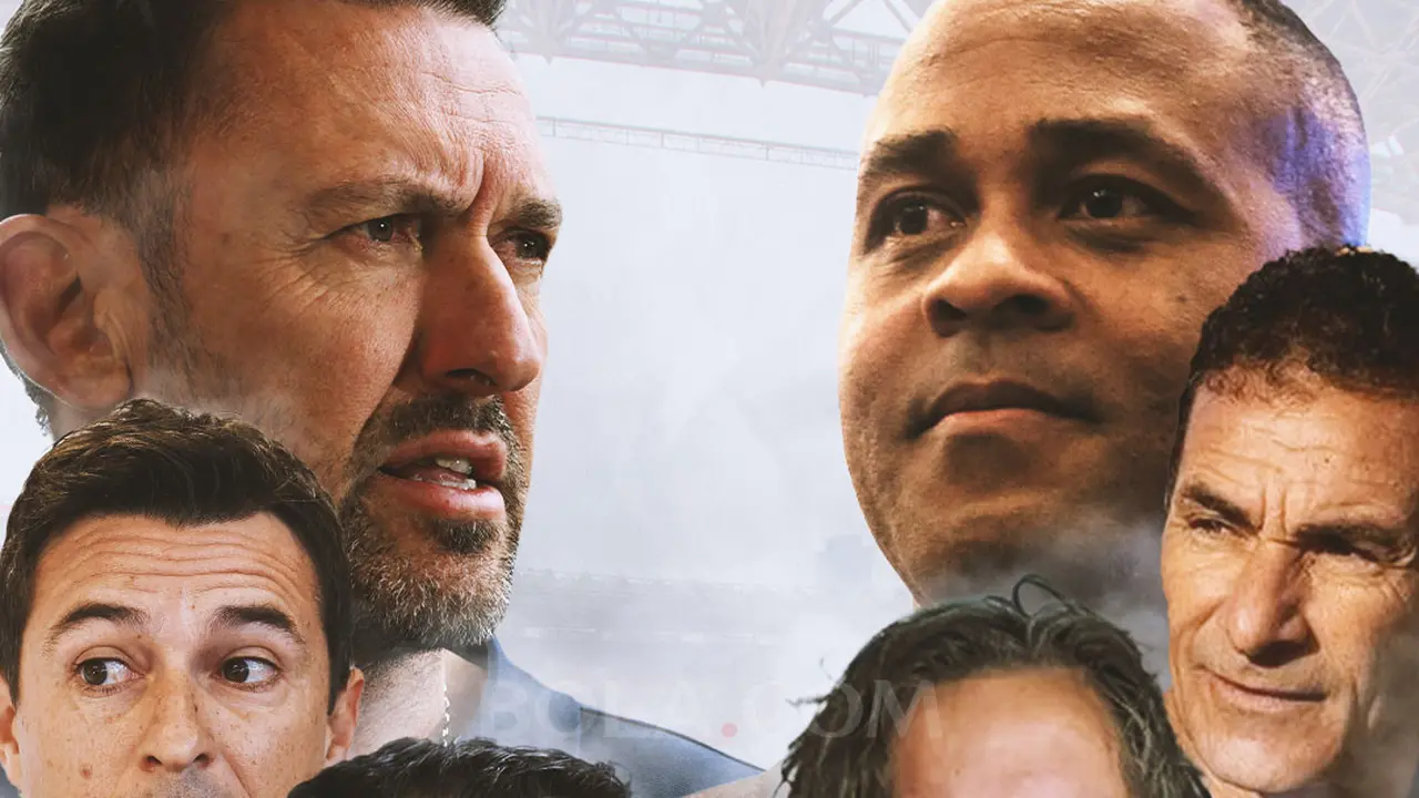 Ilustrasi - Tony Popovic, Rene Meulensteen, Paul Okon Vs Patrick Kluivert, Alex Pastoor, Denny Landzaat, Gerald Vanenburg
