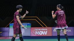 Aksi ganda putri Indonesia, Amalia Cahaya Pratiwi/Siti Fadia Silva Ramadhanti yang tampil di partai final Thailand Masters 2026 melawan wakil China, Bao Li Jing/Li Yi Jing di Stadion Nimibutr, Bangkok, Thailand, Minggu (1/2/2026) siang WIB. (Dok. PBSI)