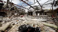Kondisi Yaman pasca serangan. (Reuters)