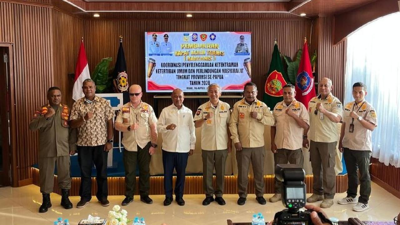 Pemkab Biak Numfor Dorong Tindakan Humanis Ketertiban Umum Melalui Rakernis Trantibum Linmas