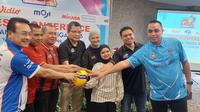 Konferensi pers Proliga 2026 di Yogyakarta, Senin (20/4/2026). Partai final akan berlangsung di GOR Amongrogo, Yogyakarta, pada 21-26 April 2026. (Bola.com/Ana Dewi)