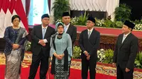 Presiden Prabowo Subianto melantik pejabat baru Kabinet Merah Putih, yakni Amelia Adininggar sebagai Kepala Badan Pusat Statistik (BPS) dan Letjen (Purn) Nugroho Sulistyo Budi sebagai Kepala Badan Siber dan Sandi Negara (BSSN). (Liputan6.com/Nanda Perdana Putra).