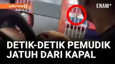 Rekaman video amatir menangkap detik-detik dua penumpang kapal KMP Eirene terjatuh ke laut saat kapal bersandar di Dermaga 1, Pelabuhan Merak, Cilegon. Beruntung, petugas sigap melemparkan pelampung dan berhasil menyelamatkan keduanya.