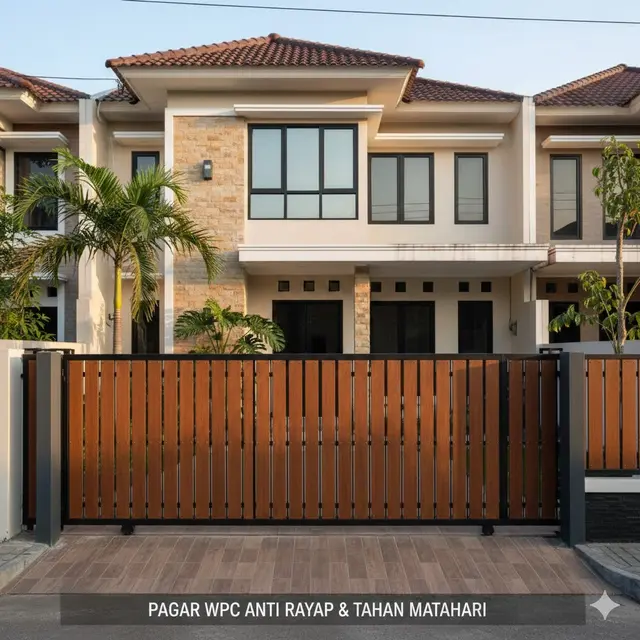 Pagar Wood Plastic Composite (WPC) (Gemini AI)