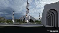 Desain Masjid Agung di Ibu Kota Negara (IKN) Baru, Kalimantan Timur. (dok. tangkapan layar Instagram @nyoman_nuarta/https://www.instagram.com/tv/CNMqEsMH8NU/)