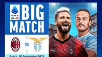 Link Live Streaming Liga Italia: AC Milan Vs Lazio di Vidio, 30 September 2023. (Sumber: dok. vidio.com)