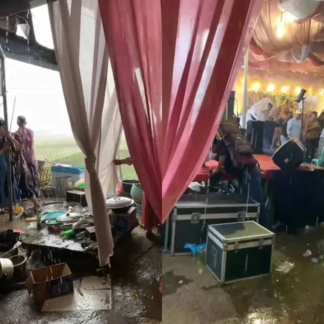 6 Momen Apes saat Resepsi Pernikahan Ini Bikin Nyesek