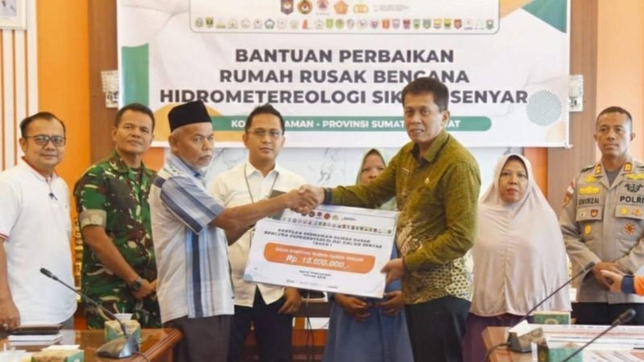 Bantuan Perbaikan Rumah Terdampak Banjir di Pariaman Capai Rp75 Juta dari Pusat