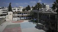 Sebuah sekolah yang ditutup terlihat di kota Bethlehem, Tepi Barat, Selasa (28/3/2023). (AP Photo/Mahmoud Illean)