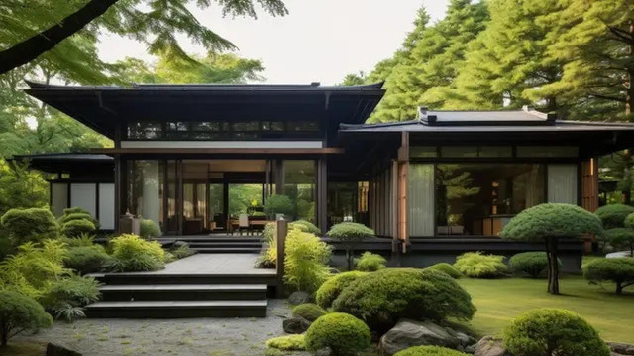 Model Rumah Tropis Modern dengan Taman di Tengah, Ciptakan Suasana Asri