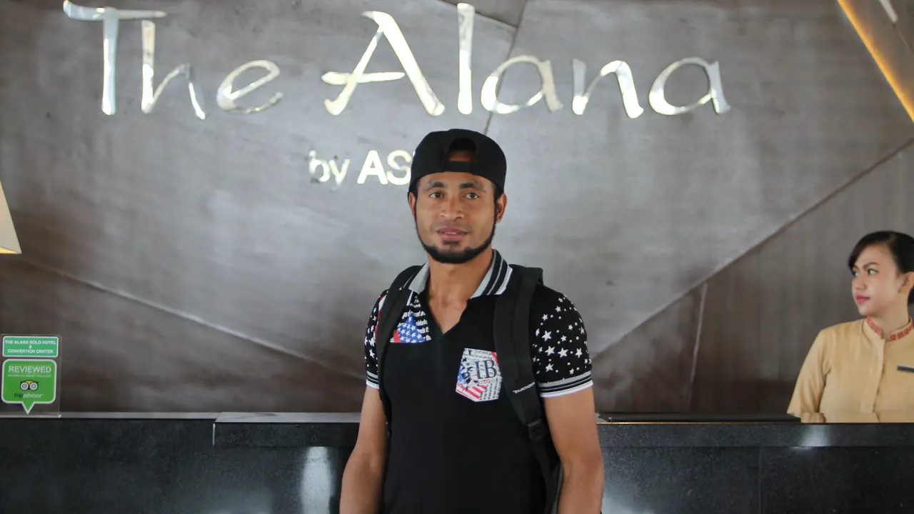 Kapten Perseru Serui, Arthur Bonai sudah tiba di Hotel Alana, Solo