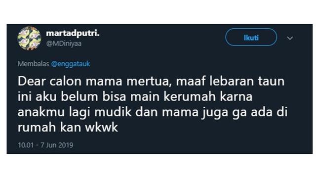 Curhatan Netizen Untuk Calon Ibu Mertua Usai Lebaran Ini Bikin Senyum-senyum