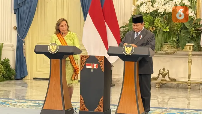 Prabowo dan Presiden Peru Dina Ercilia Kompak Dukung Kemerdekaan Palestina