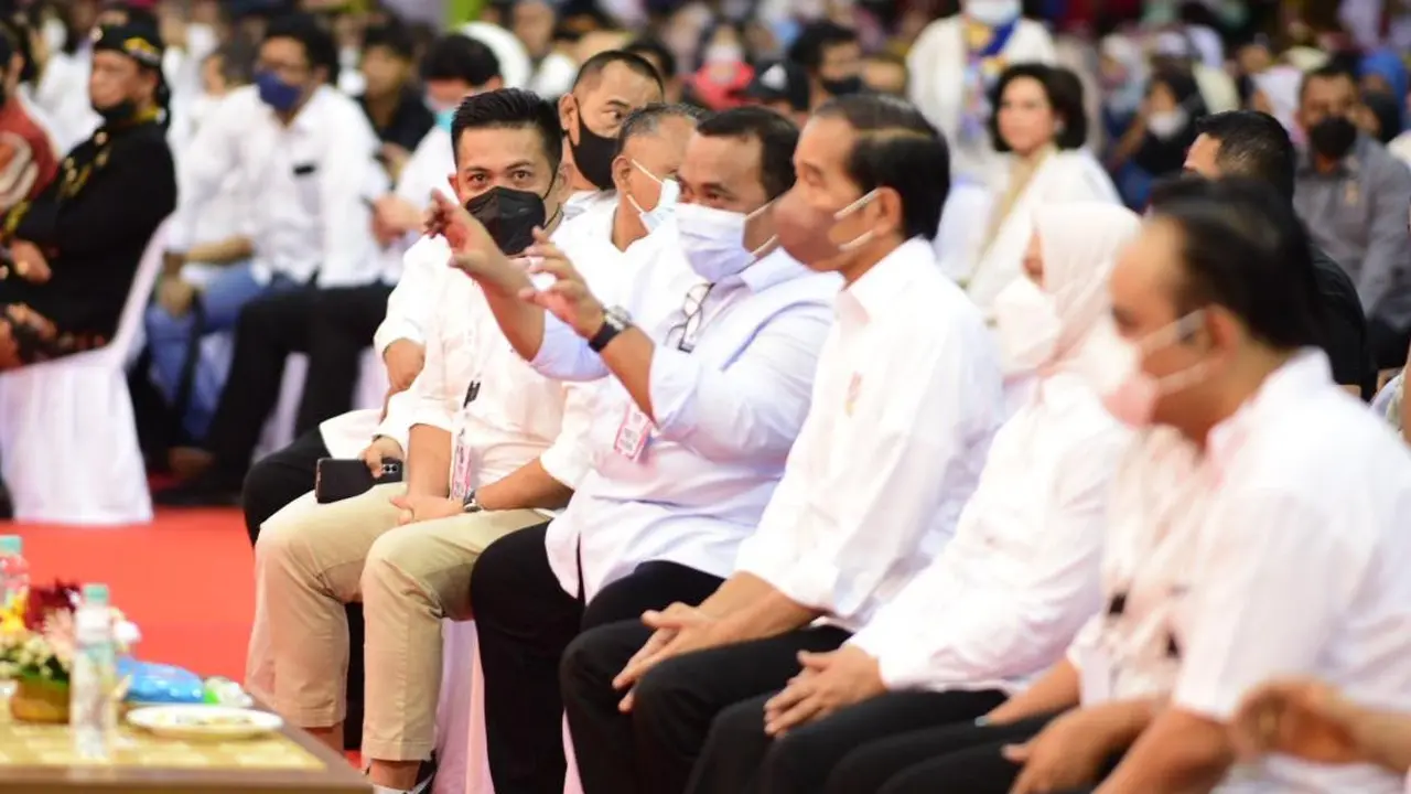 Presiden Joko Widodo membuka Musyawarah Rakyat (Musra) Indonesia perdana di Sport Center, Arcamanik, Bandung, Jawa Barat, Minggu (28/8).