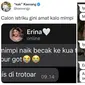 Chat mimpi (Sumber: Twitter/kaesangp/Setiyawan_aziz)