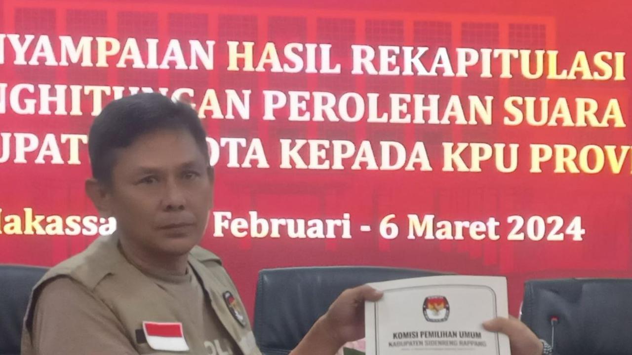KPU Sidrap Rampungkan Rekapitulasi Pemilu 2024, Prabowo-Gibran dan NasDem Raih Suara Tertinggi