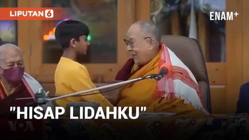 VIDEO: Viral Video Dalai Lama Cium Bocah Laki-Laki: Hisap Lidahku!
