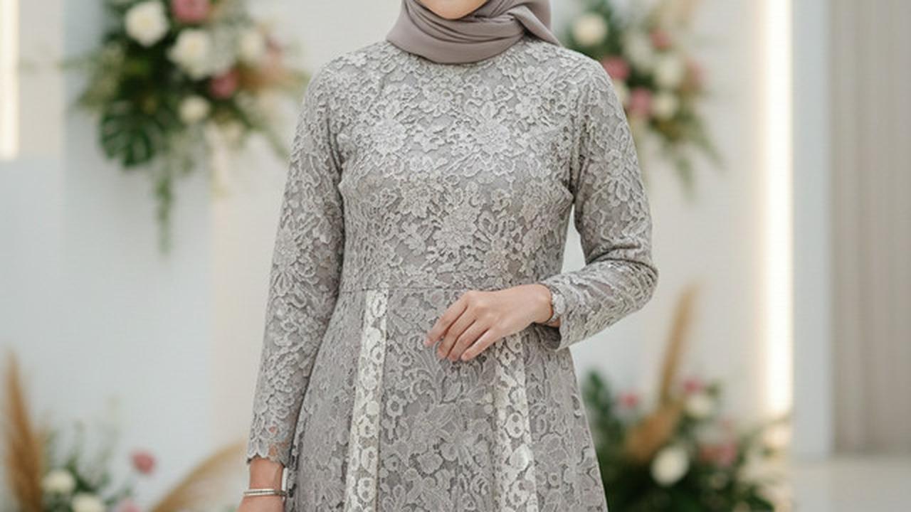 10 Gamis Batik Brokat Warna Netral Favorit 2026, Cocok untuk Berbagai Acara