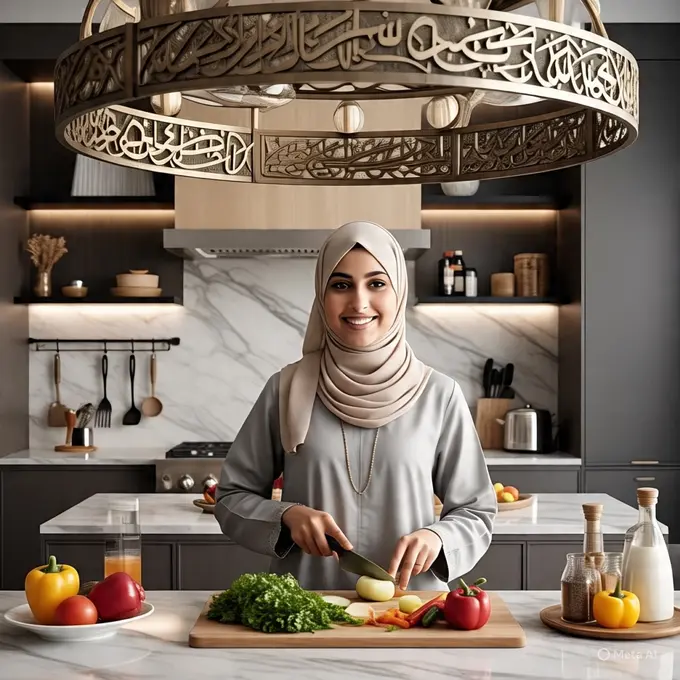 Ilustrasi Dapur Islami (Created by Meta AI)