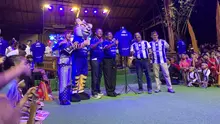 Persib Bandung memperkenalkan Mariano Peralta secara unik di Saung Angklung Udjo, Bandung, Minggu (19/7/2026) malam. (Bola.com/Erwin Snaz)
