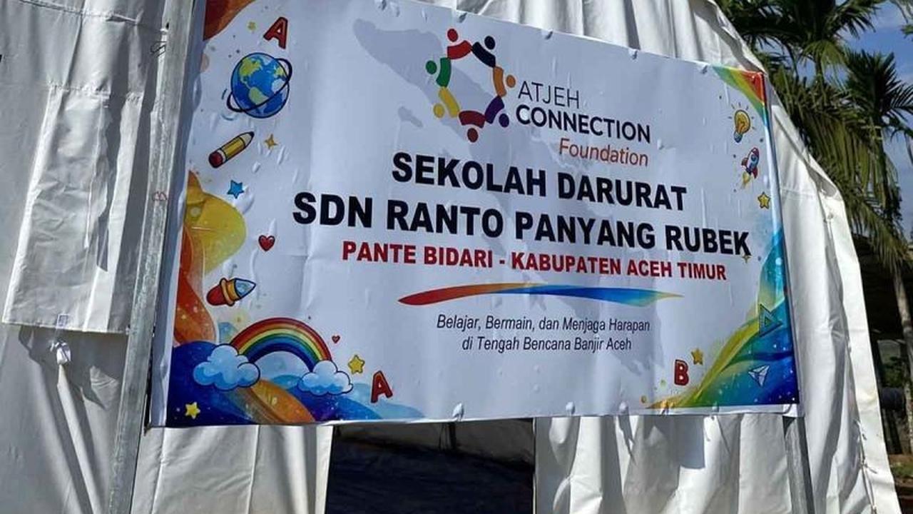 ACF Dirikan Sekolah Darurat di Pedalaman Aceh Timur, Pastikan Pendidikan Berlanjut