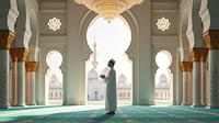 cara sholat yang benar ©Ilustrasi dibuat Stable Diffusion