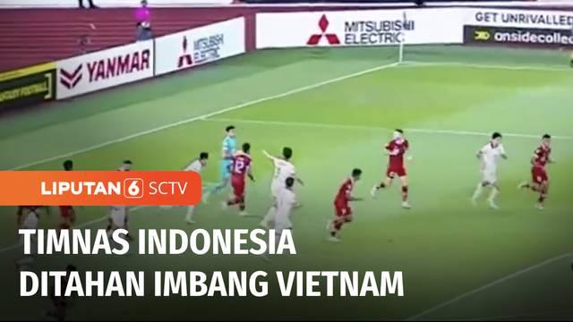 Indonesia menghadapi Vietnam pada leg pertama semifinal Piala AFF 2022. Pada laga ini Tim Garuda ditahan imbang tanpa gol.