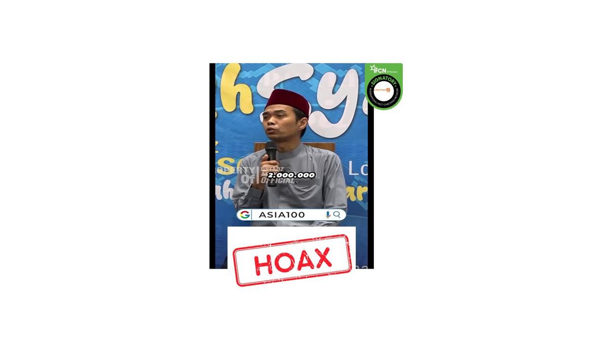 Cek Fakta: Tidak Benar Dalam Video Ini Ustaz Abdul Somad Promosi Situs Judol