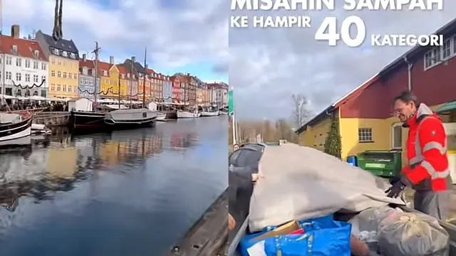 Warga Denmark harus memilah sampah mereka ke dalam sekitar 40 jenis kontainer