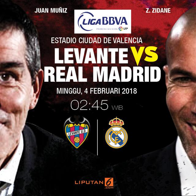 Starting Xi Levante Vs Real Madrid Ancaman Trio Bbc Bola Liputan6 Com