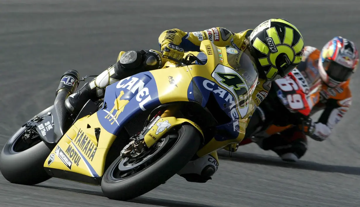 Ketika itu Valentino Rossi lebih diunggulkan untuk menjadi juara dunia dari pada Nicky Hayden. (EPA/Guido Manuilo)