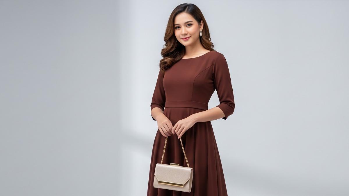 8 Model Baju Bridesmaid Coklat Mahogany, Padu Padan Ini Bakalan Menunjang Penampilanmu